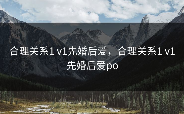 合理关系1 v1先婚后爱，合理关系1 v1先婚后爱po  第1张