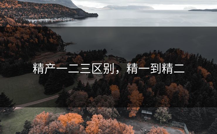 精产一二三区别，精一到精二