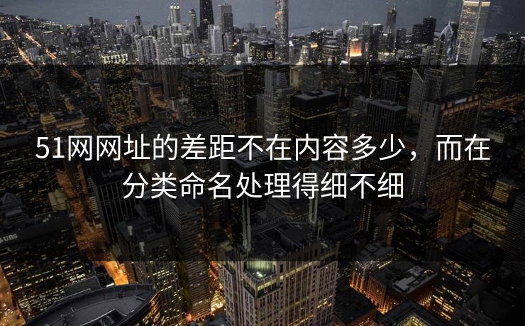 51网网址的差距不在内容多少,而在分类命名处理得细不细